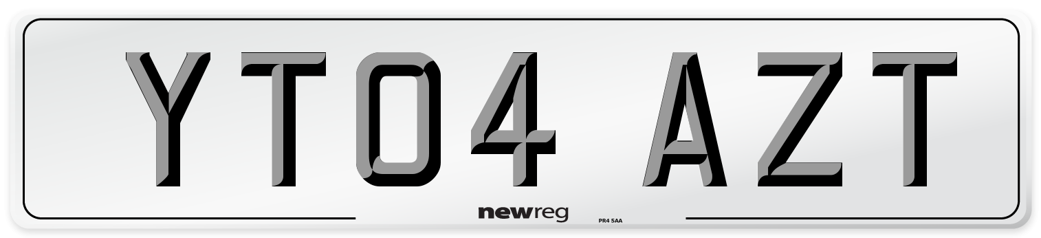 YT04 AZT Number Plate from New Reg